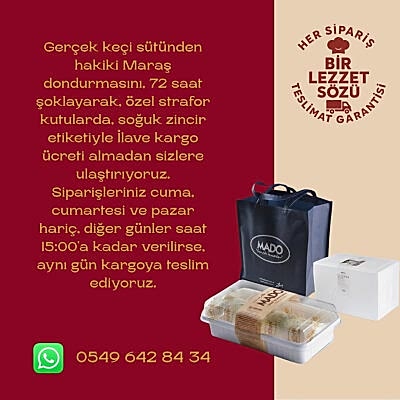 4 KG YAŞAR HAKİKİ SADE MARAŞ DONDURMASI 4.400 TL YERİNE 4.200 TL (4000 GR) - 2