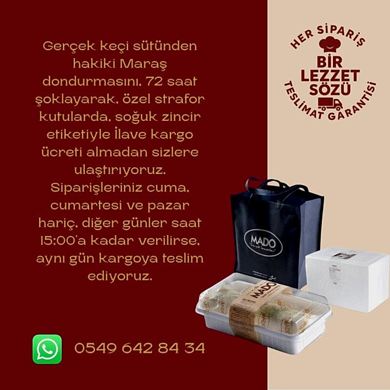 4 KG YAŞAR HAKİKİ SADE MARAŞ DONDURMASI 4.400 TL YERİNE 4.200 TL (4000 GR) - 2
