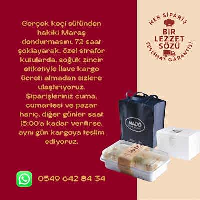MADO 72 SAAT ŞOKLU HAKİKİ KASE MARAŞ DONDURMASI 3.800 TL YERİNE 3.600 TL (24 ADET/ 2400 ML) - 2